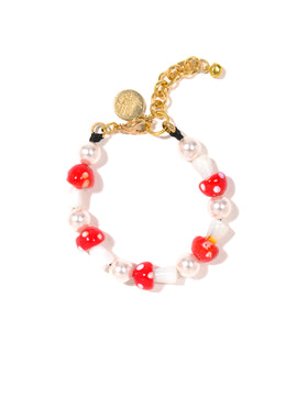 I LOVE MUSHROOMS PEARL BRACELET