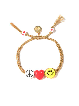 PEACE, LOVE, AND HAPPINESS BRACELET