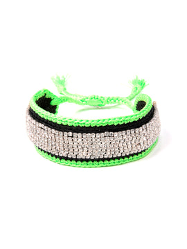 SUNKISSED SHORES BRACELET (NEON GREEN AND BLACK)