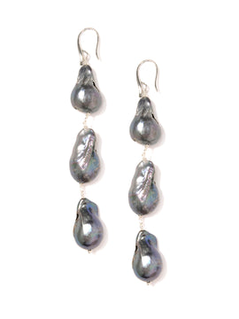 MOONLIT PEARL EARRINGS (PEACOCK)