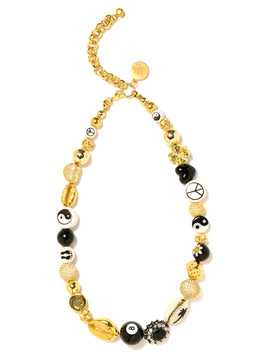 VIBES NECKLACE (BLACK/GOLD)