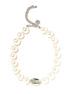 OCEANIDES PEARL NECKLACE (SILVER)