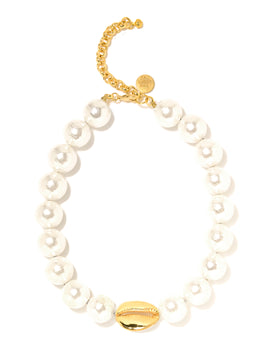 OCEANIDES PEARL NECKLACE (GOLD)